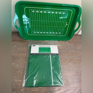 Football Table Cloth 2 pk & Tray